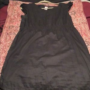 SizeXL juniors: black cotton dress ruffled sleeves